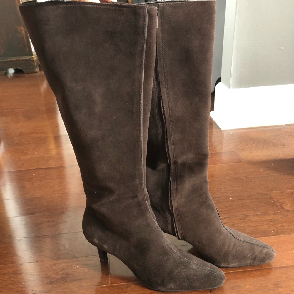 LOFT Brown Knee High Suede Boots size 8M